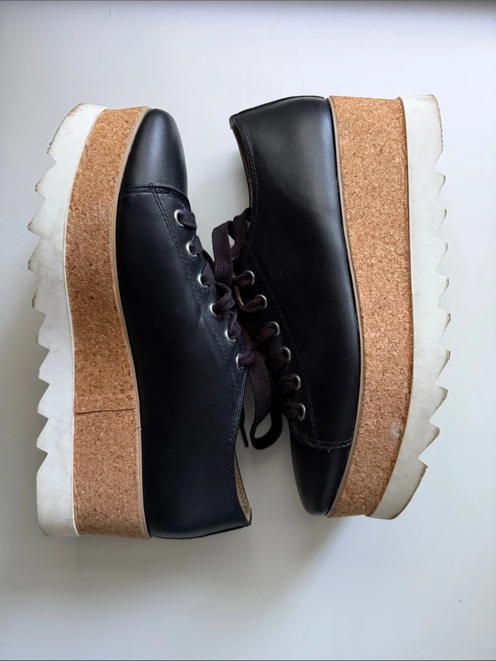 Steve Madden Korrie Platform Sneaker Black Leather - Women's 9